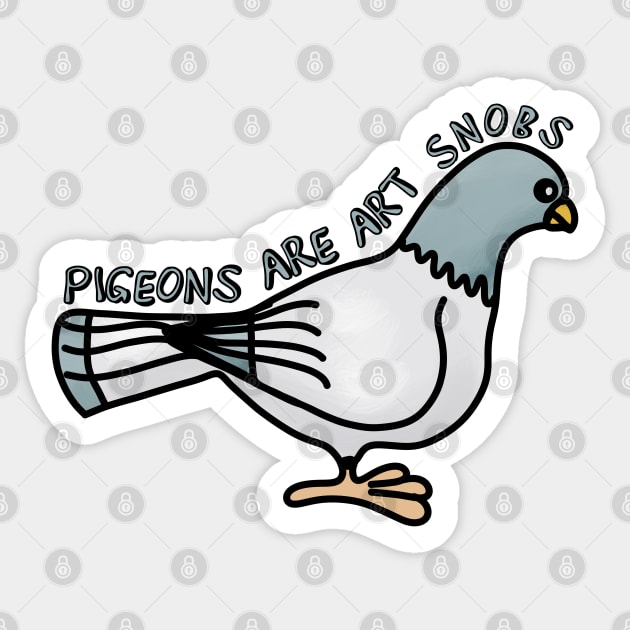 Pigeons Sticker by Slightly Unhinged